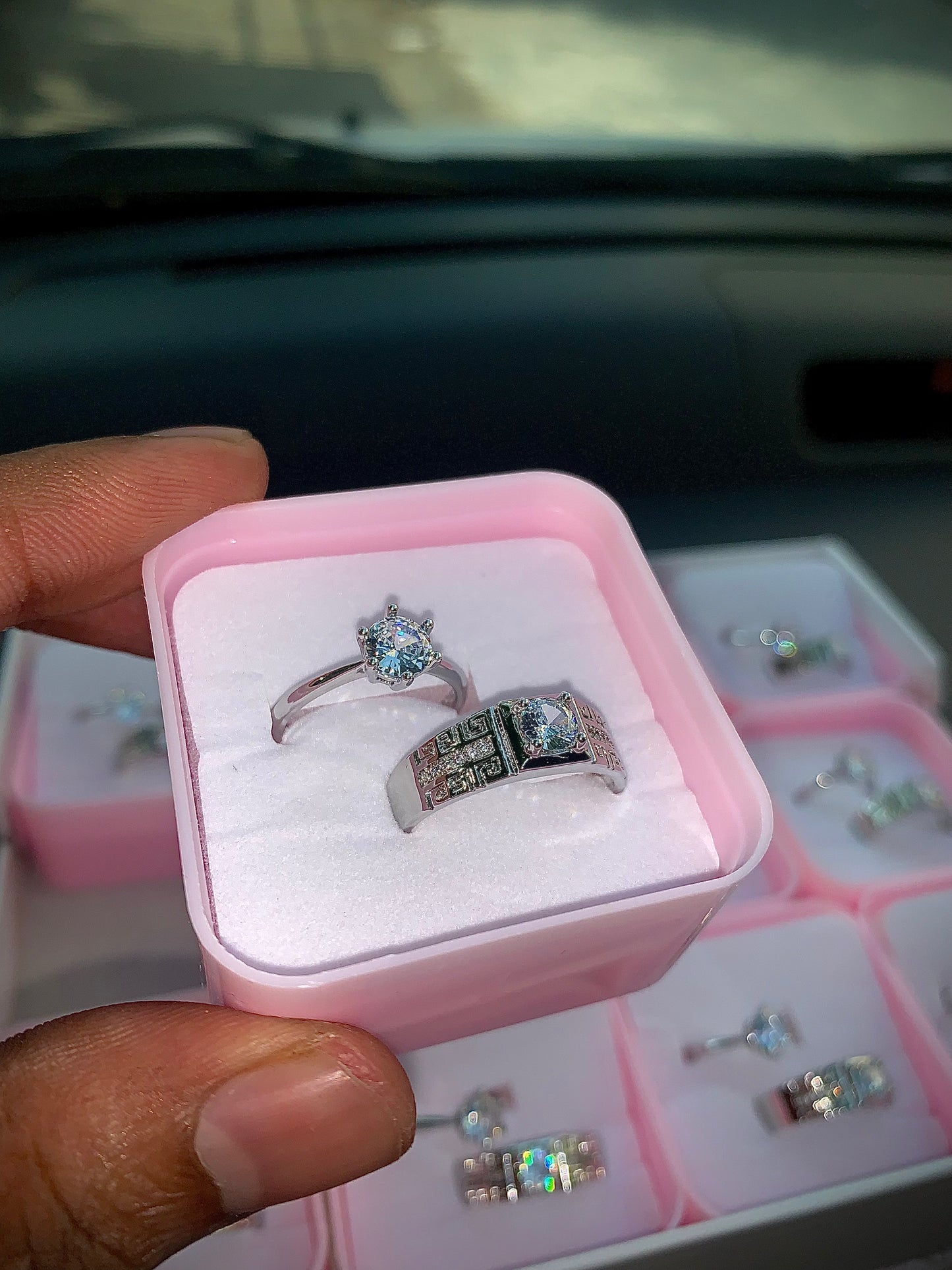 Adjustable Couple Ring Set Of Two Rings