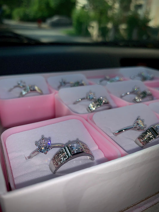 Adjustable Couple Ring Set Of Two Rings