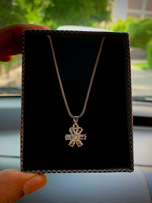 Flower Petal Necklace With Box
